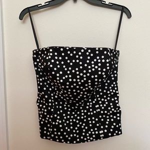 White House Black Market Sleeveless polka dot top